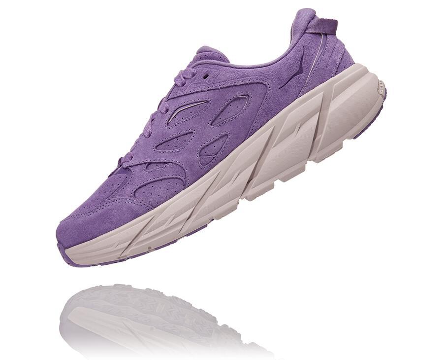 Tenis Corrida Hoka One One Feminino Roxo - Clifton L Suede - 691-OGYIUV